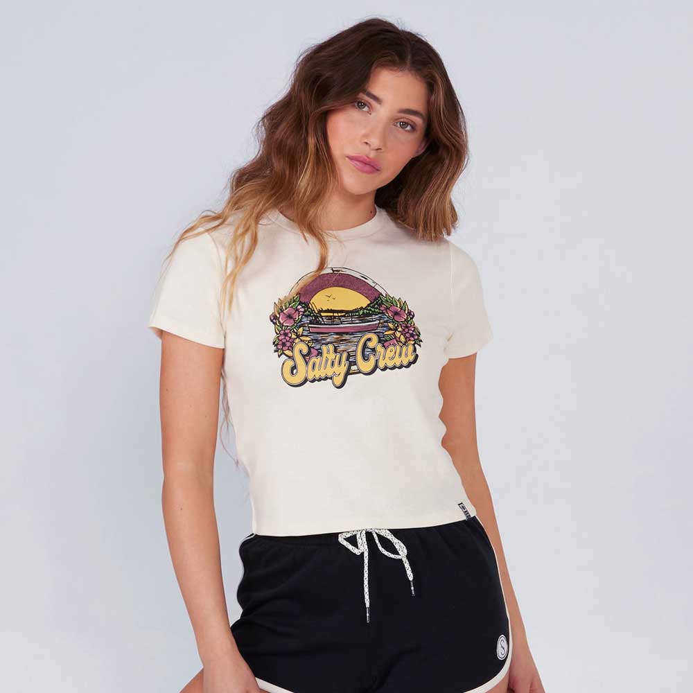 Salty Crew Women's On Vacatin Baby Tee Shirt - BeachToBlvd