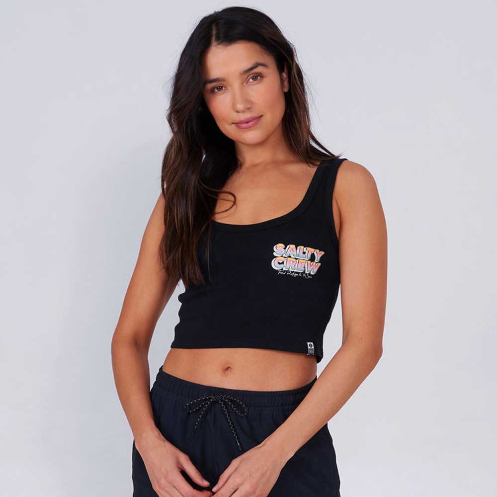 Salty Crew Women's Summer Time Cropped Tank Top - BeachToBlvd