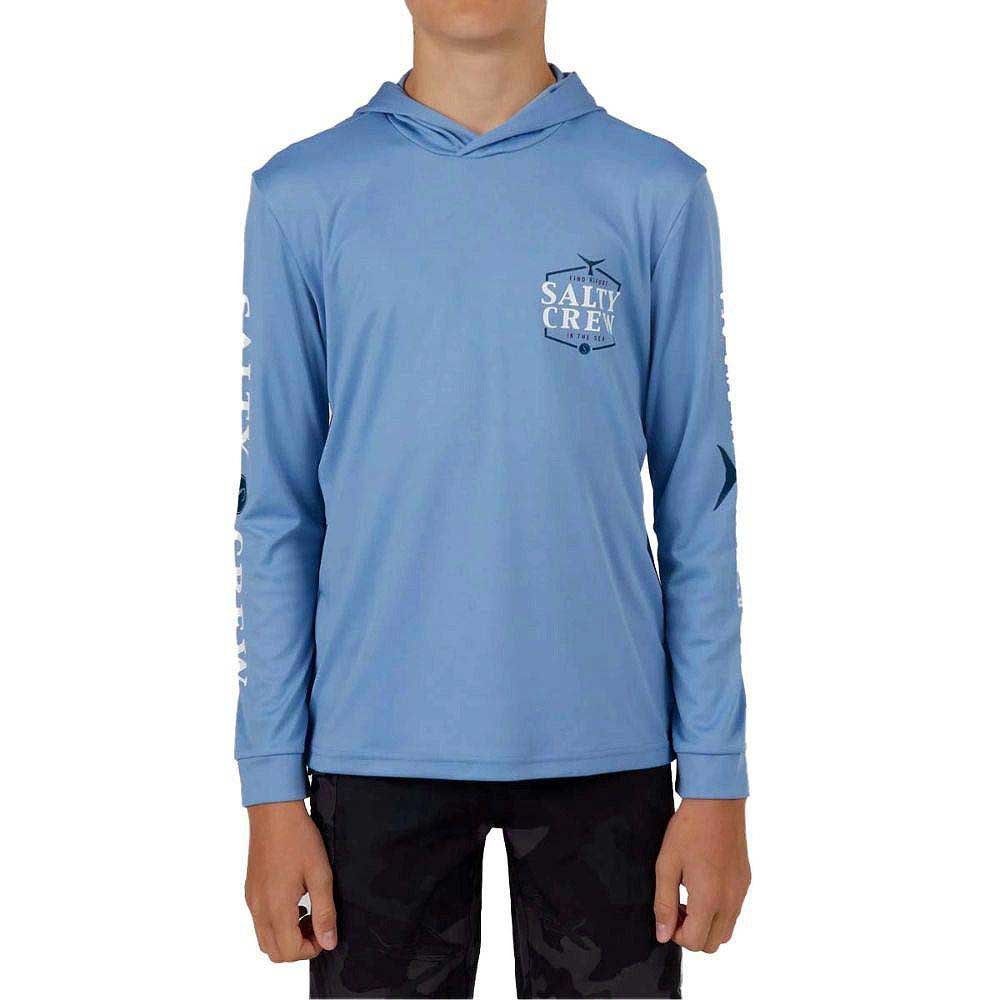 Salty Crew Boy's Skipjack Hooded Long Sleeve Sun Shirt