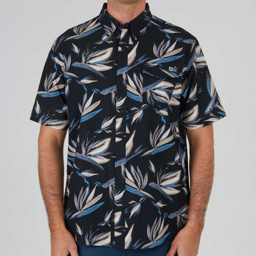 Salty Crew Men's Floral Flyer Short Sleeve Tech Woven Shirt