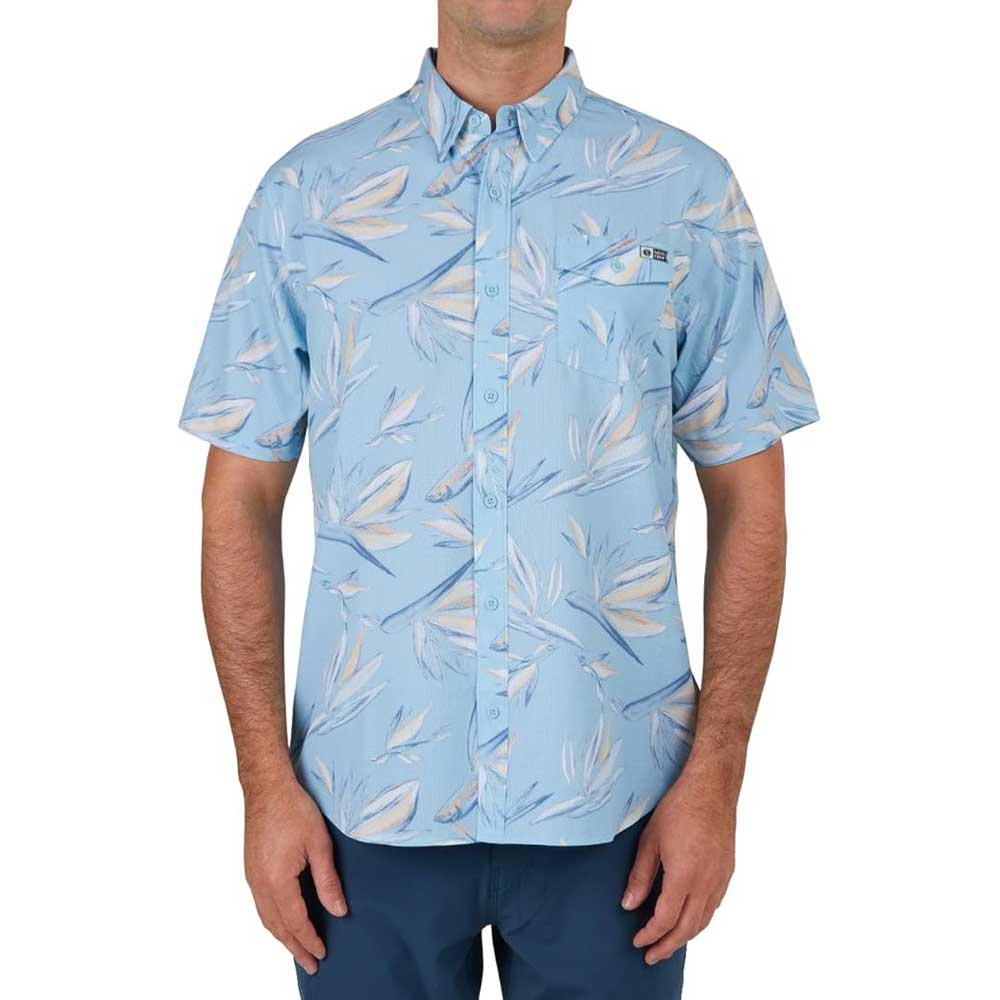 Salty Crew Men's Floral Flyer Short Sleeve Tech Woven Shirt