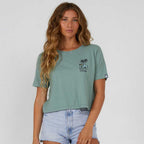 Salty Crew Lookout Women's Crop T-Shirt - Sage - BeachToBlvd
