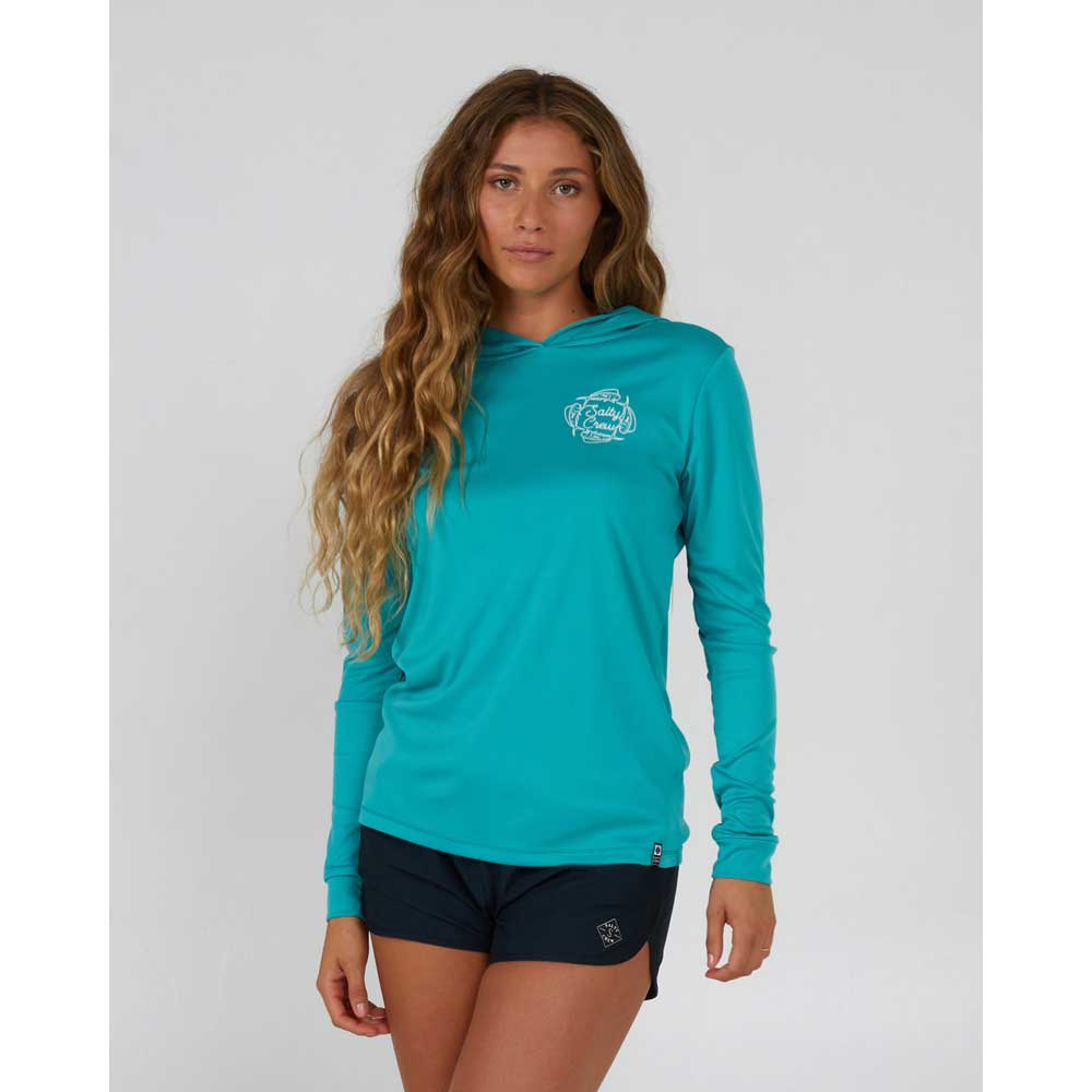 Salty Crew Drawn in Circles Women's Sun Shirt Long Sleeve - Sea Green