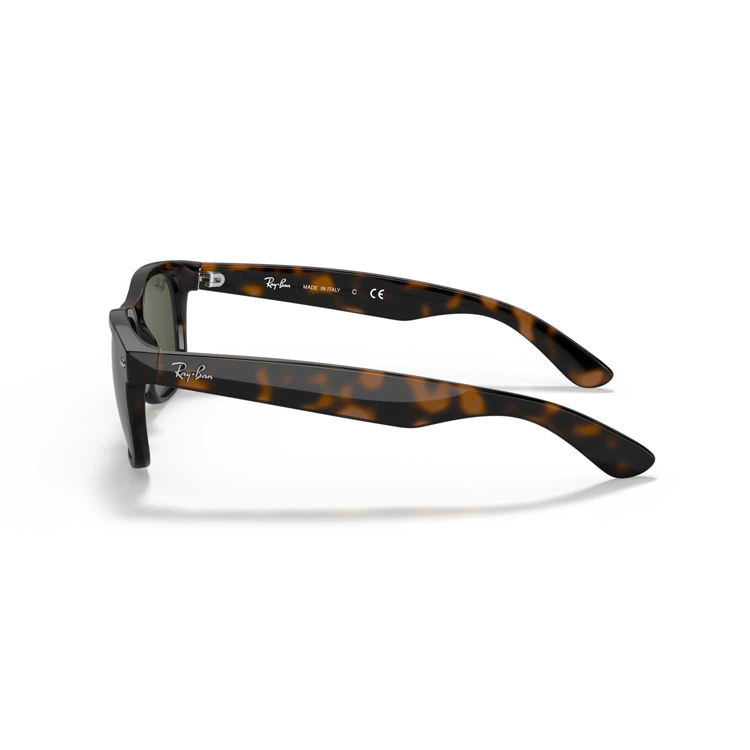 Ray-Ban New Wayfarer Classic Sunglasses - Tortoise Frame \ Green G-15 Lenses - BeachToBlvd