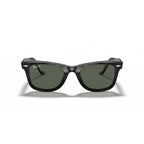Ray-Ban Wayfarer Classic Polarized Sunglasses - Polished Black 54 mm Frame - Green Lenses - BeachToBlvd