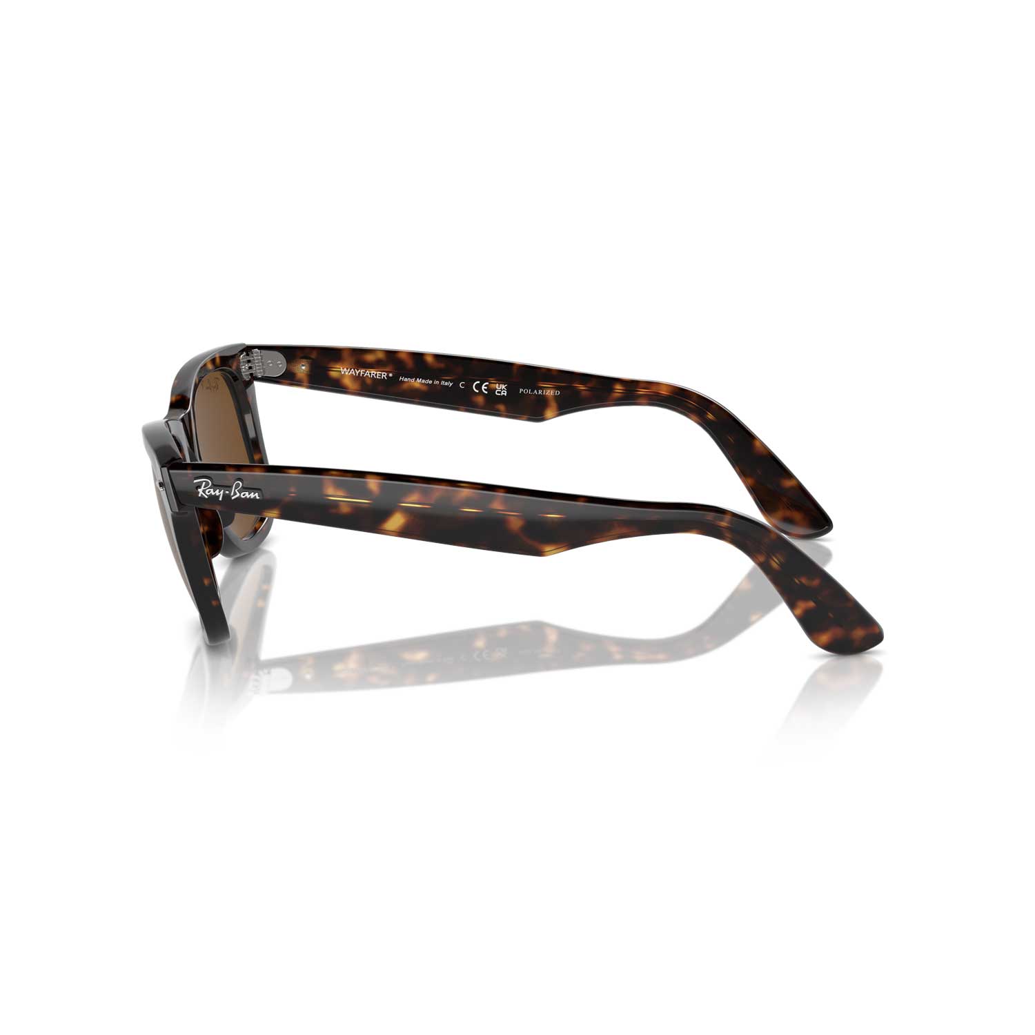 Ray-Ban Original Wayfarer Classic Polarized Sunglasses - Tortoise Frame - Brown Lenses - BeachToBlvd
