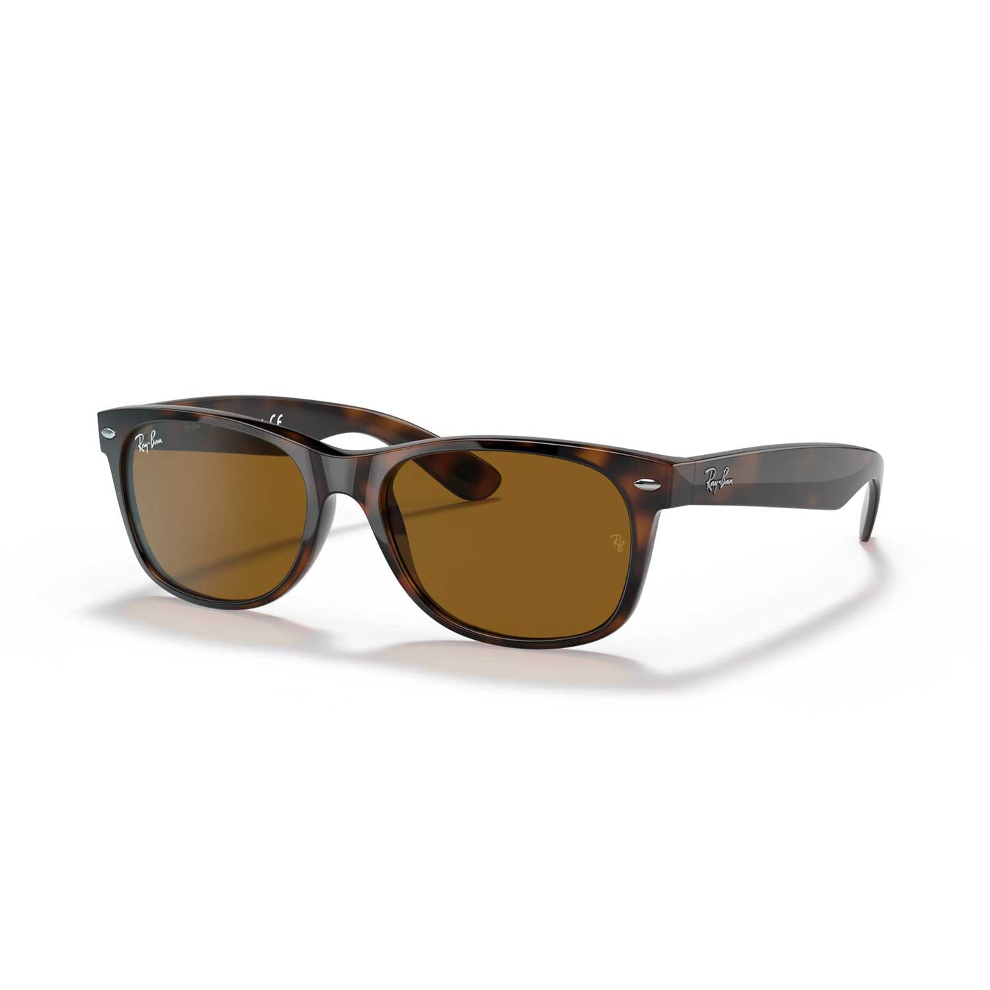 Ray-Ban New Wayfarer Classic Sunglasses - Polished Light Havana Frame \ Brown Lenses
