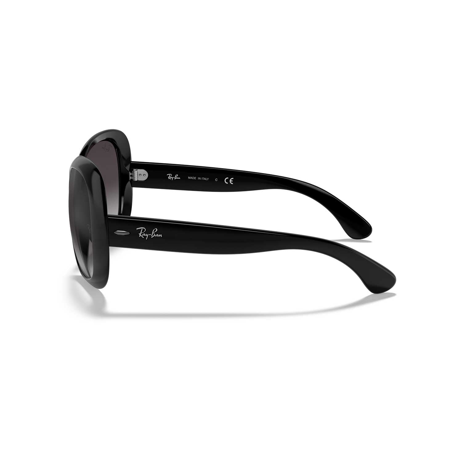Ray-Ban Jackie Ohh II Sunglasses - Polished Black Frame - Gray Lenses - BeachToBlvd