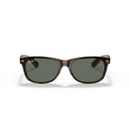 Ray-Ban New Wayfarer Classic Polarized Sunglasses - Tortoise Frame - Green Lenses - BeachToBlvd