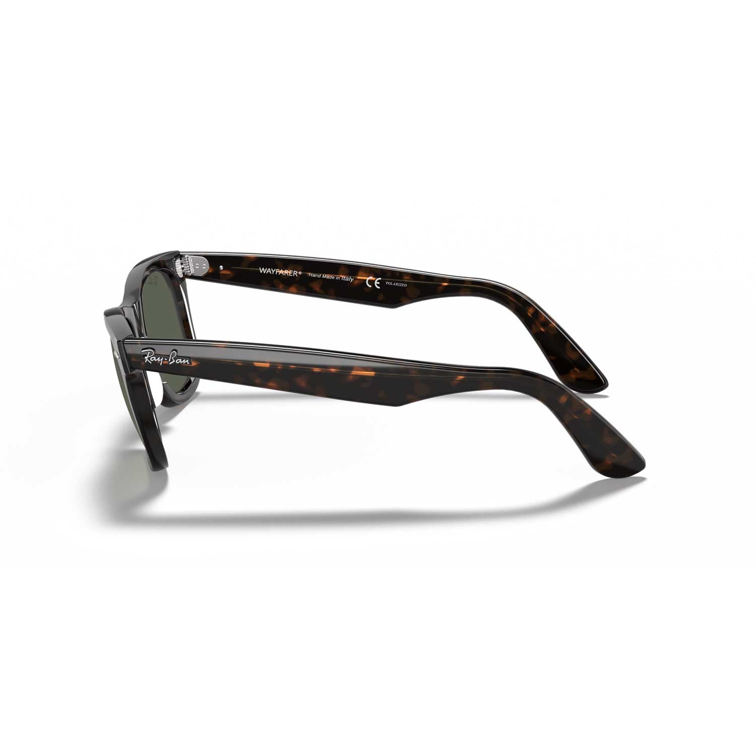 Ray-Ban Original Wayfarer Classic Polarized Sunglasses - Tortoise Frame \ Classic Green Lenses - BeachToBlvd