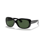Ray-Ban Jackie Ohh Polarized Sunglasses - Polished Black Frame - Green Lenses - BeachToBlvd