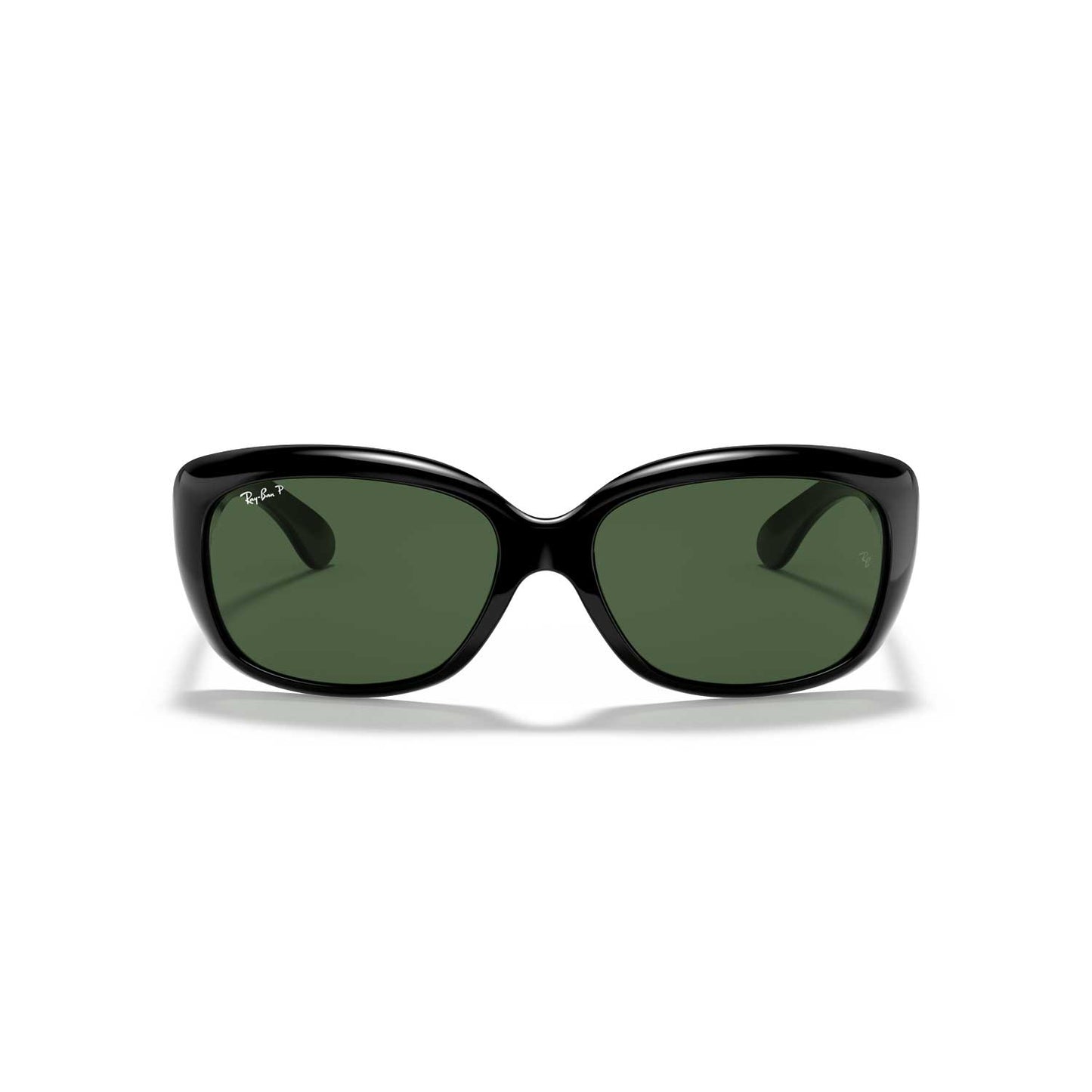 Ray-Ban Jackie Ohh Polarized Sunglasses - Polished Black Frame - Green Lenses