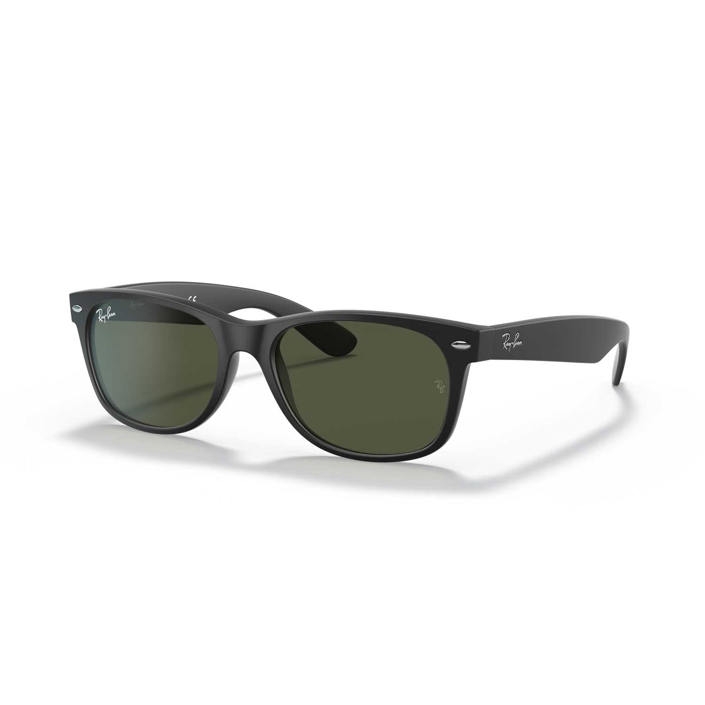Ray-Ban New Wayfarer Classic Sunglasses - Matte Black   Frame - Green Lenses