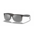 Ray-Ban Justin Classic Sunglasses - Matte Gray Frame - Silver Lenses - BeachToBlvd
