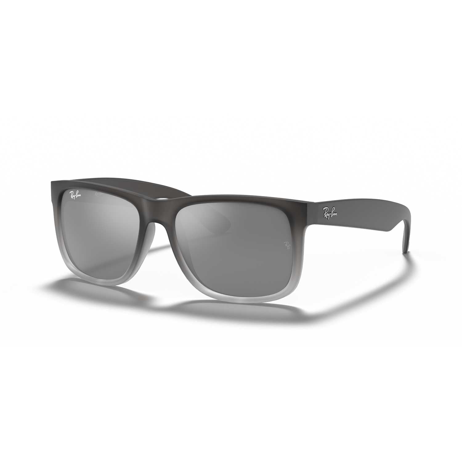 Ray-Ban Justin Classic Sunglasses - Matte Gray Frame - Silver Lenses - BeachToBlvd