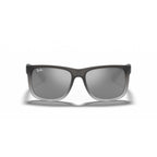 Ray-Ban Justin Classic Sunglasses - Matte Gray Frame - Silver Lenses - BeachToBlvd