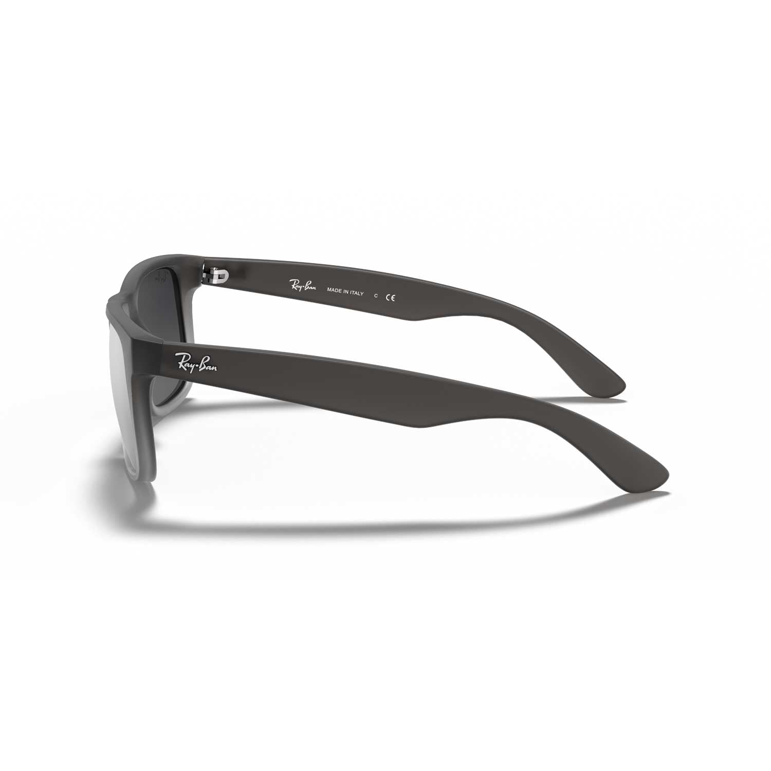 Ray-Ban Justin Classic Sunglasses - Matte Gray Frame - Silver Lenses - BeachToBlvd