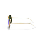 Ray-Ban RB3025 Aviator Flash Lens Sunglasses - Gold with Blue Lenses - BeachToBlvd