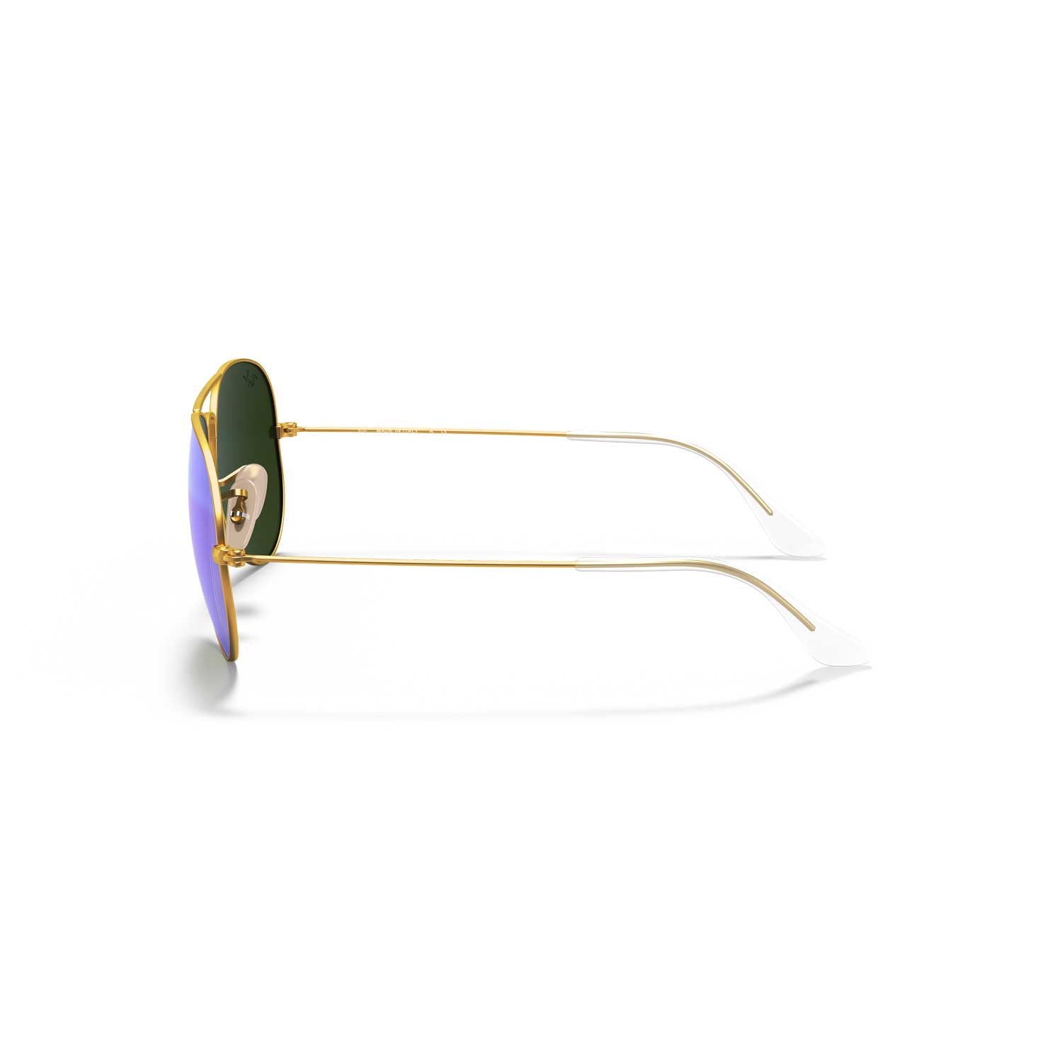 Ray-Ban RB3025 Aviator Flash Lens Sunglasses - Gold with Blue Lenses - BeachToBlvd