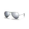 Ray-Ban RB3025 Aviator Mirror Polarized Sunglasses - Silver Frame \ Dark Grey Mirror Lenses - BeachToBlvd