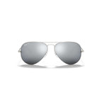 Ray-Ban RB3025 Aviator Mirror Polarized Sunglasses - Silver Frame \ Dark Grey Mirror Lenses - BeachToBlvd