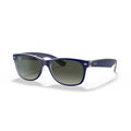 Ray-Ban New Wayfarer Classic Sunglasses - Transparent Blue Frame - Gray Lenses - BeachToBlvd
