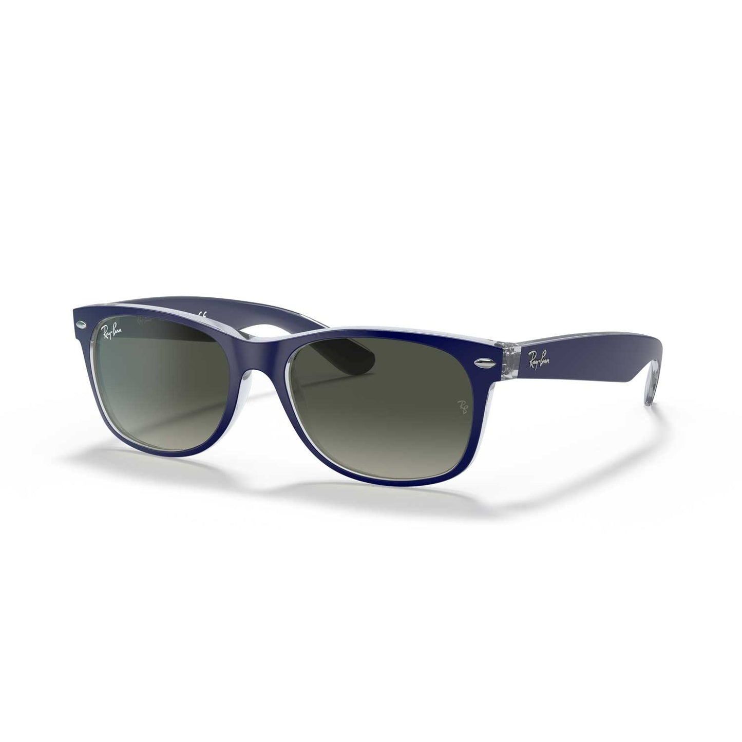 Ray-Ban New Wayfarer Classic Sunglasses - Transparent Blue Frame - Gray Lenses