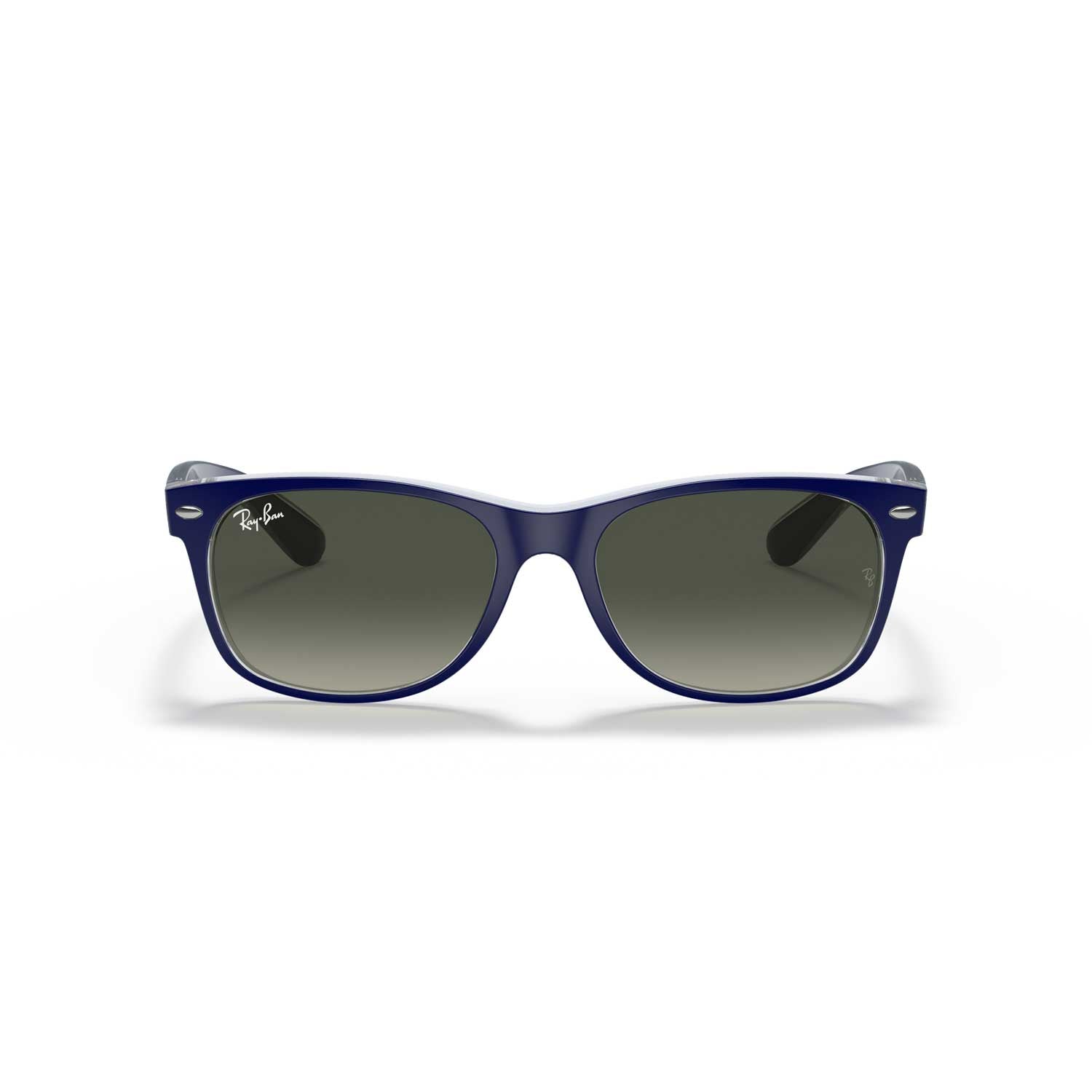 Ray-Ban New Wayfarer Classic Sunglasses - Transparent Blue Frame - Gray Lenses - BeachToBlvd