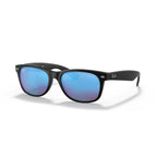 Ray-Ban New Wayfarer Classic Sunglasses - Matte Black Frame - Blue Lenses - BeachToBlvd