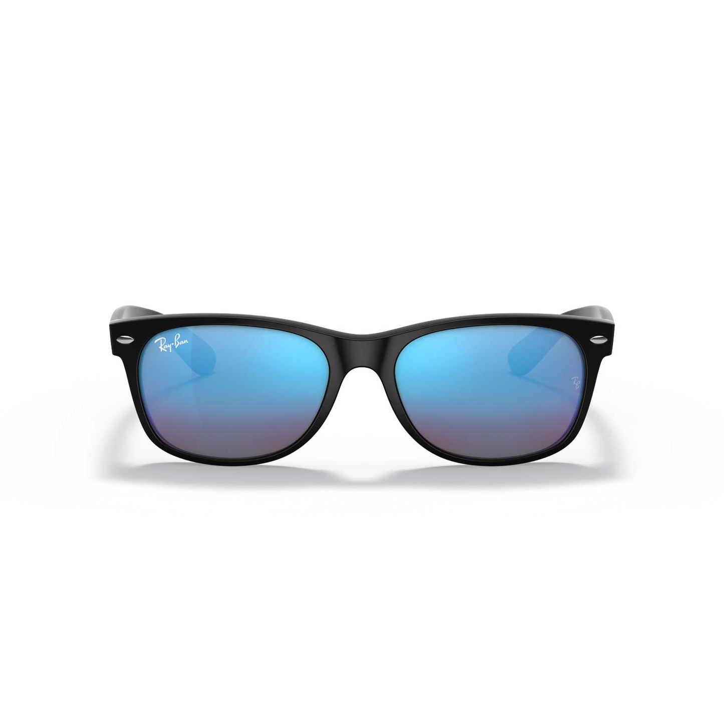 Ray-Ban New Wayfarer Classic Sunglasses - Matte Black Frame - Blue Lenses