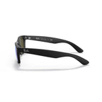 Ray-Ban New Wayfarer Classic Sunglasses - Matte Black Frame - Blue Lenses - BeachToBlvd