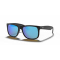 Ray-Ban Justin Color Mix 51-16 Sunglasses - Matte Black Frame - Blue Lenses - BeachToBlvd