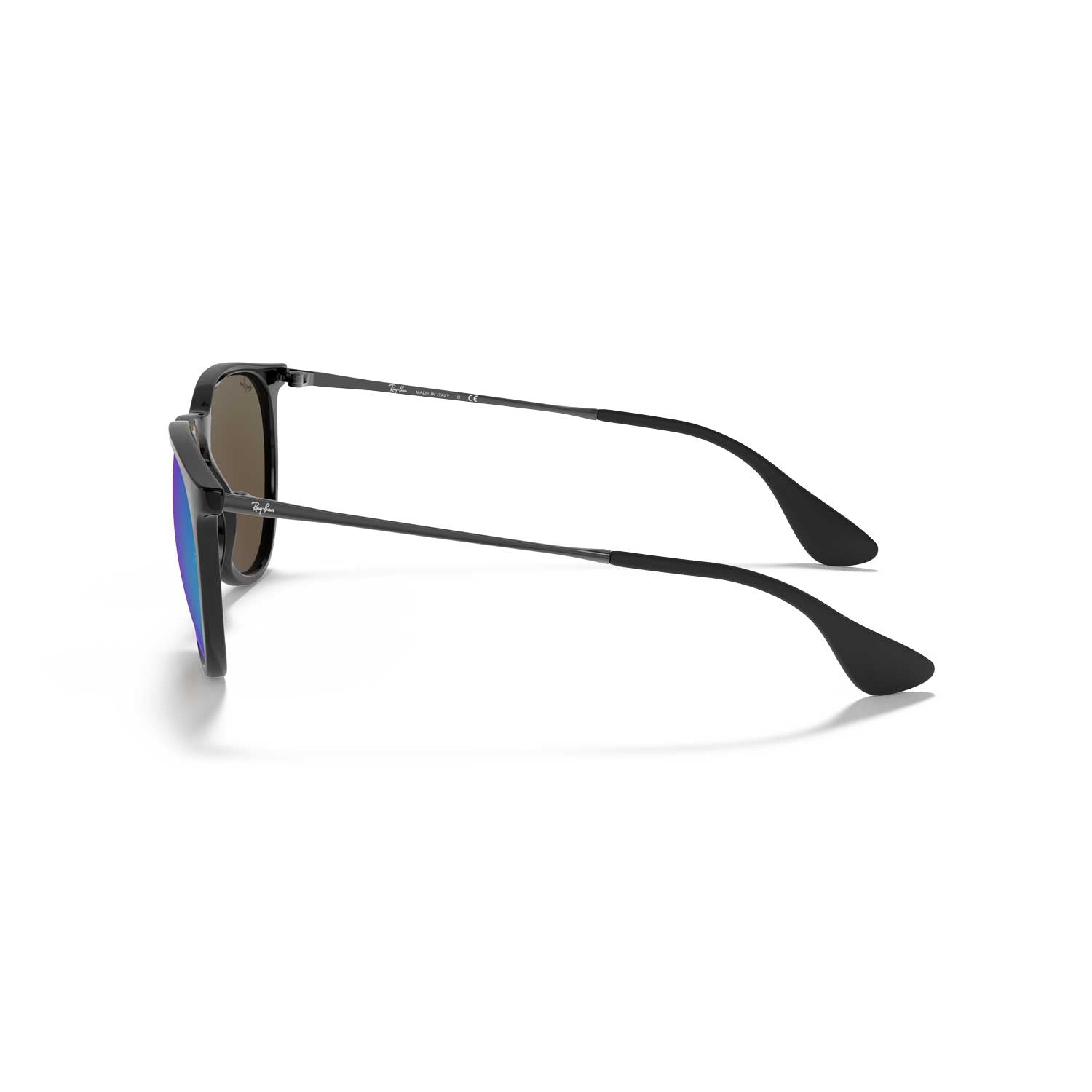 Ray-Ban Erika Color Mix Sunglasses - Polished Black Frame - Blue Lenses - BeachToBlvd