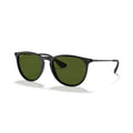 Ray-Ban Erika Classic Polarized Sunglasses - Polished Black Frame - Green Lenses - BeachToBlvd