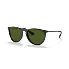 Ray-Ban Erika Classic Polarized Sunglasses - Polished Black Frame - Green Lenses - BeachToBlvd