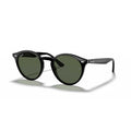 Ray-Ban RB2180 Round  Sunglasses - Black Frame - Green Lenses - BeachToBlvd