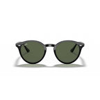 Ray-Ban RB2180 Round  Sunglasses - Black Frame - Green Lenses - BeachToBlvd