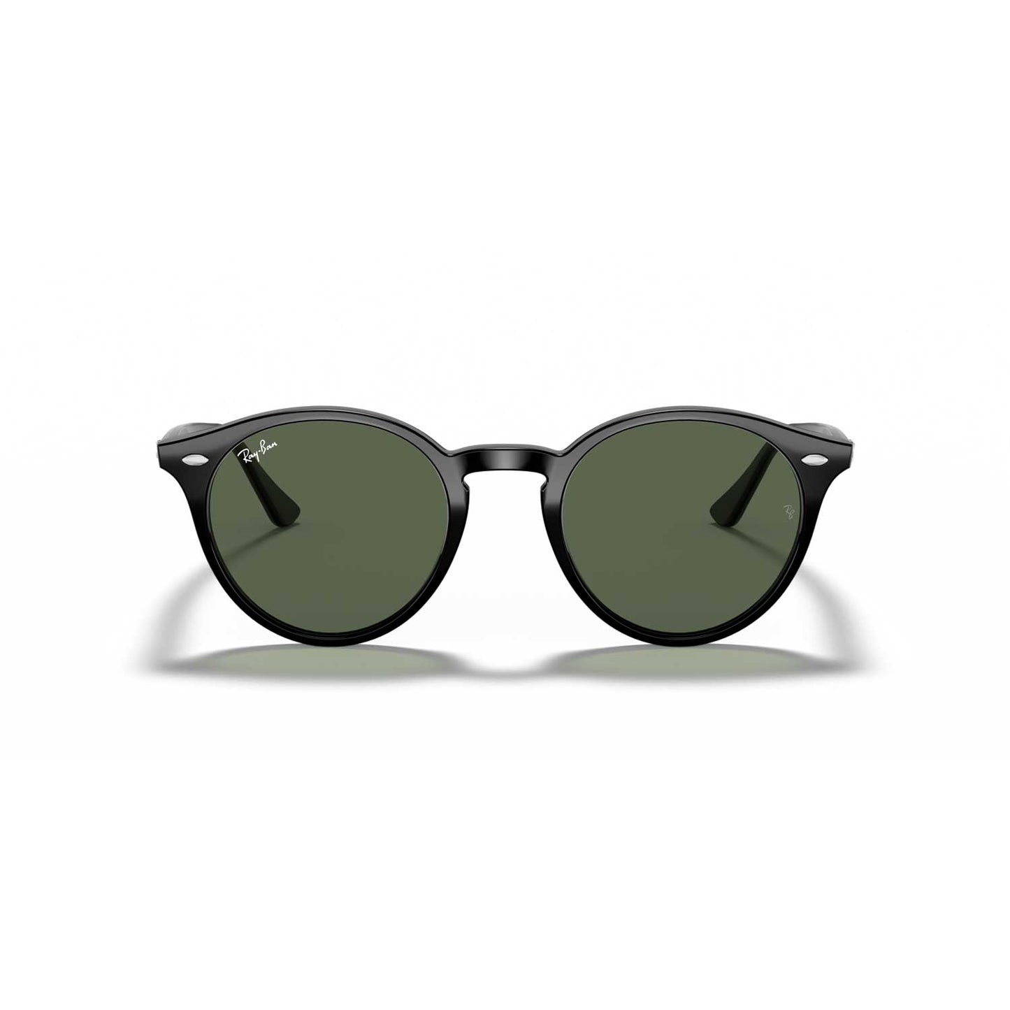 Ray-Ban RB2180 Round  Sunglasses - Black Frame - Green Lenses