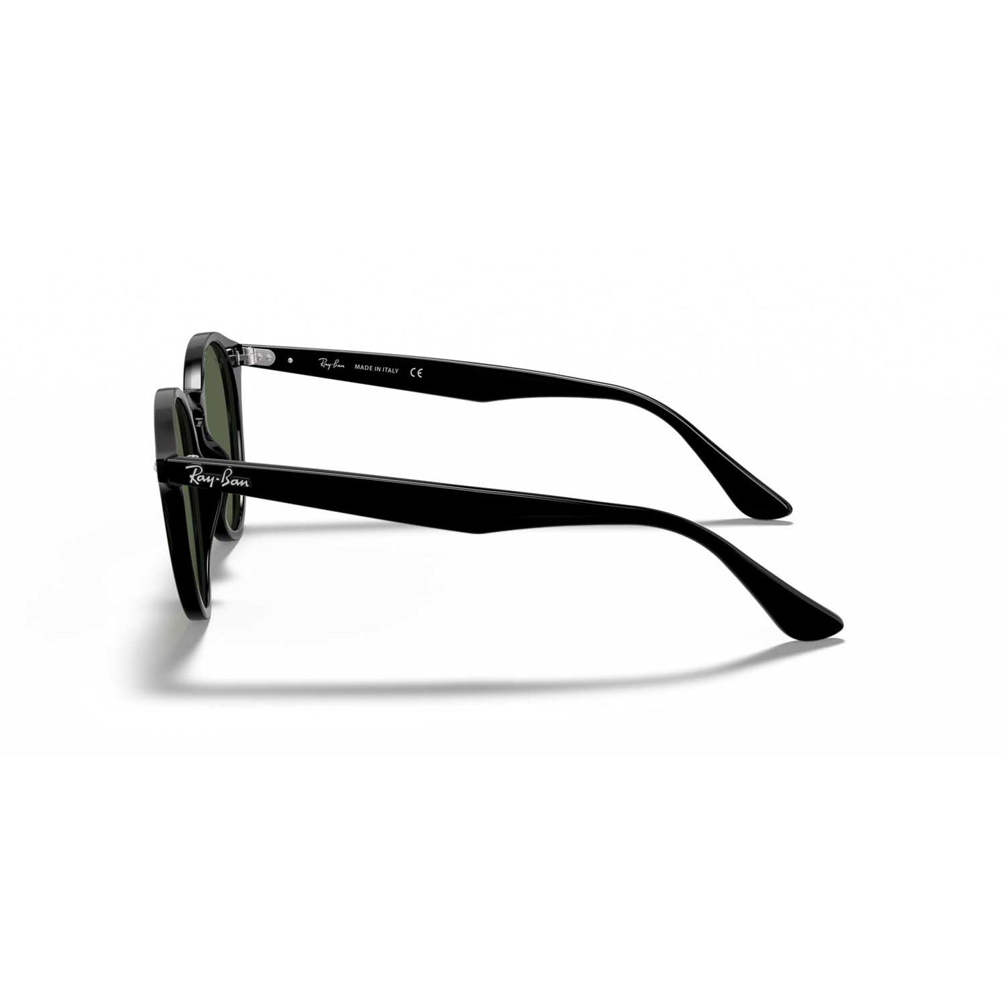 Ray-Ban RB2180 Round  Sunglasses - Black Frame - Green Lenses