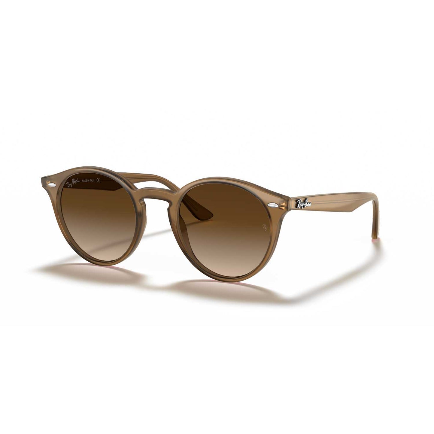 Ray-Ban RB2180 Round  Sunglasses - Turtledove 51 mm Frame - Brown Lenses