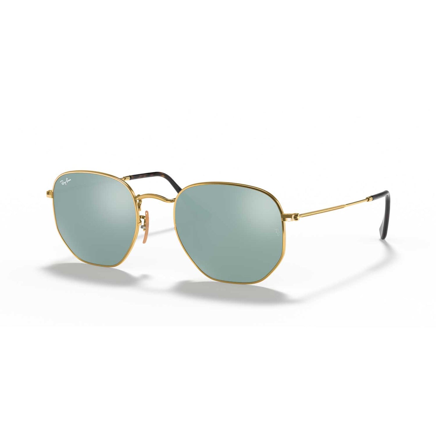 Ray-Bay RB3548N Hexagonal Flat Lenses - Arista Gold Frame / Grey Lens