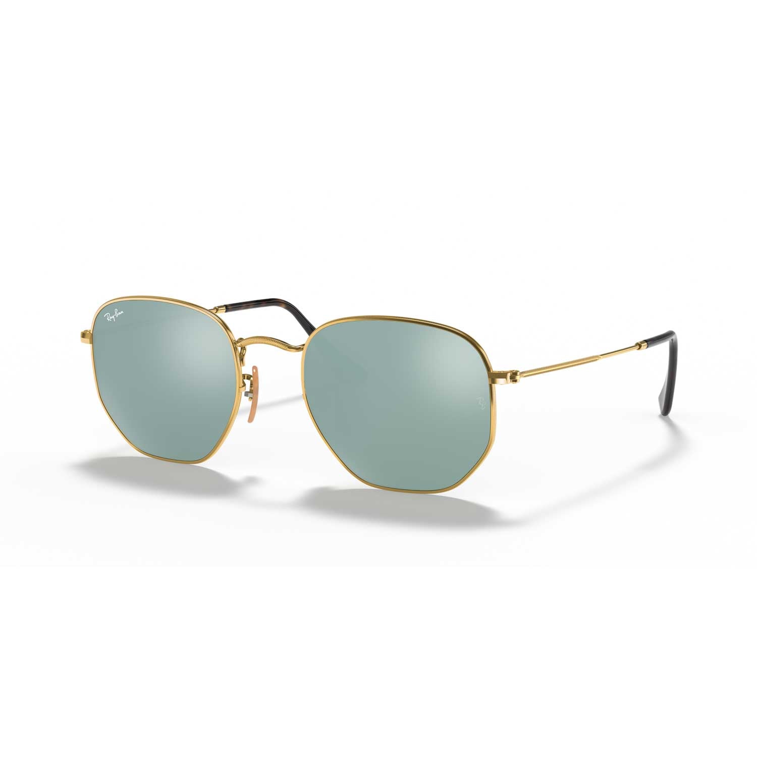 Ray-Bay RB3548N Hexagonal Flat Lenses - Arista Gold Frame / Grey Lens