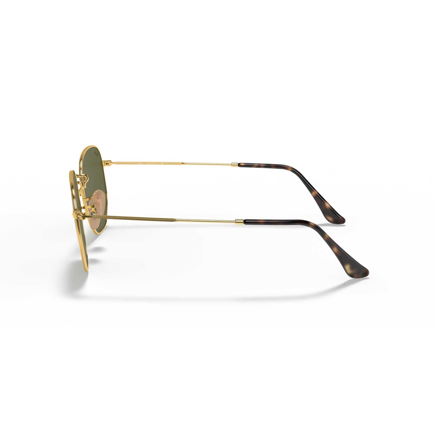 Ray-Ban RB3548N Hexagonal Flat Lenses - Arista Gold Frame / Grey Lens - BeachToBlvd