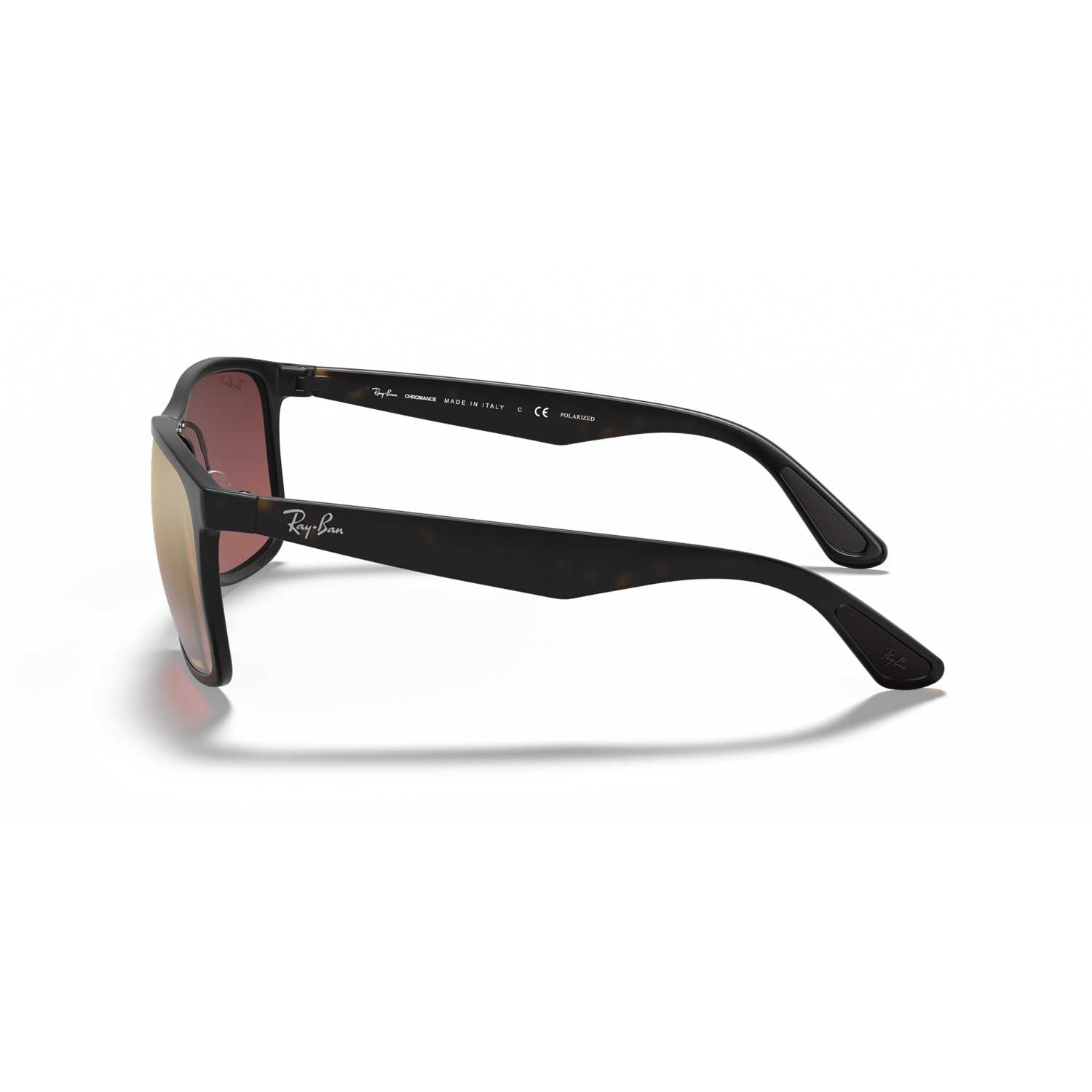 Ray-Ban RB4264 Chromance Polarized Sunglasses - Matte Havana Frame - Violet Lenses - BeachToBlvd