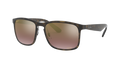 Ray-Ban RB4264 Chromance Polarized Sunglasses - Matte Havana Frame - Violet Lenses