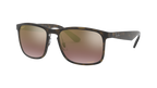 Ray-Ban RB4264 Chromance Polarized Sunglasses - Matte Havana Frame - Violet Lenses