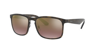 Ray-Ban RB4264 Chromance Polarized Sunglasses - Matte Havana Frame - Violet Lenses