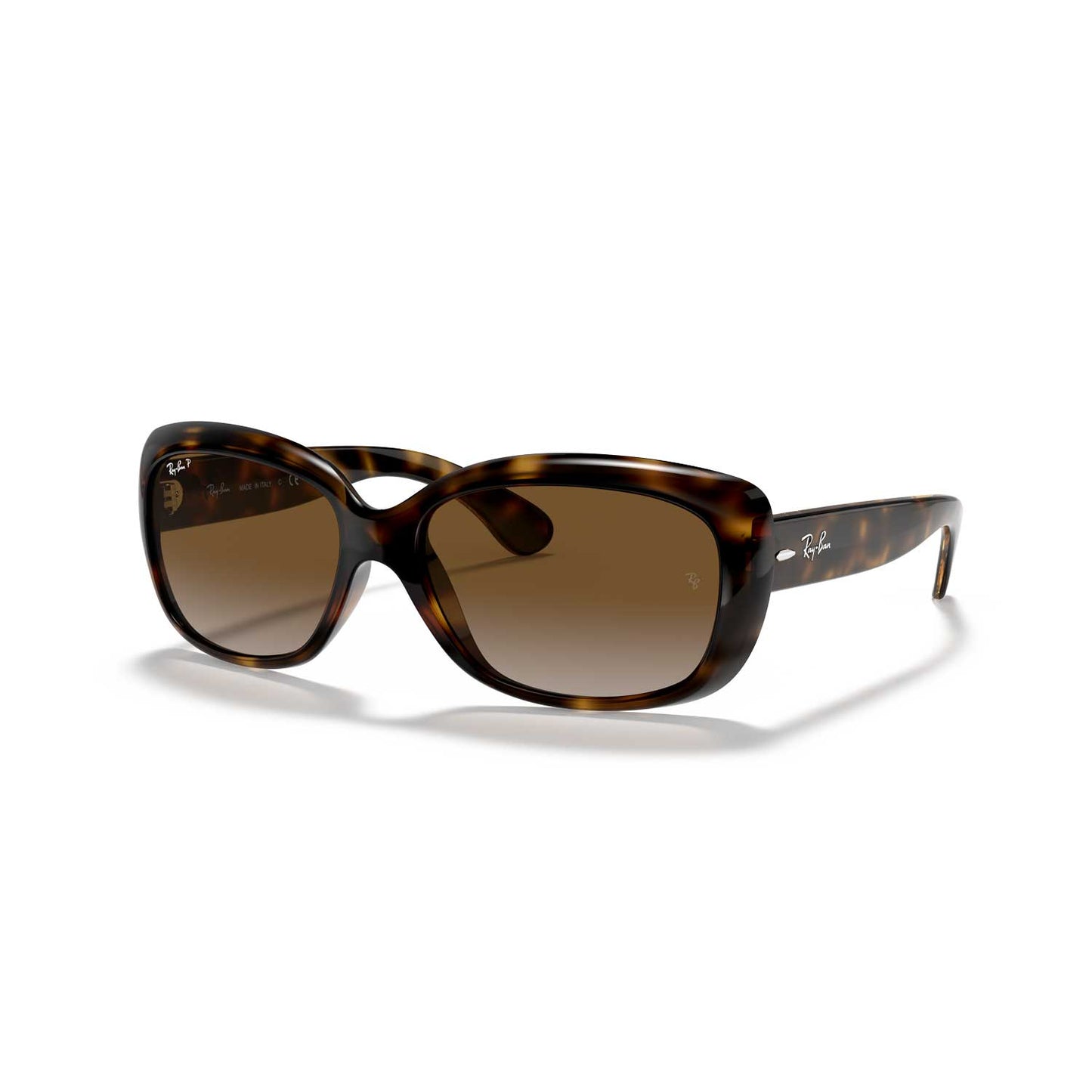 Ray-Ban Jackie Ohh Polarized Sunglasses - Polished Light Havana Frame - Brown Lenses