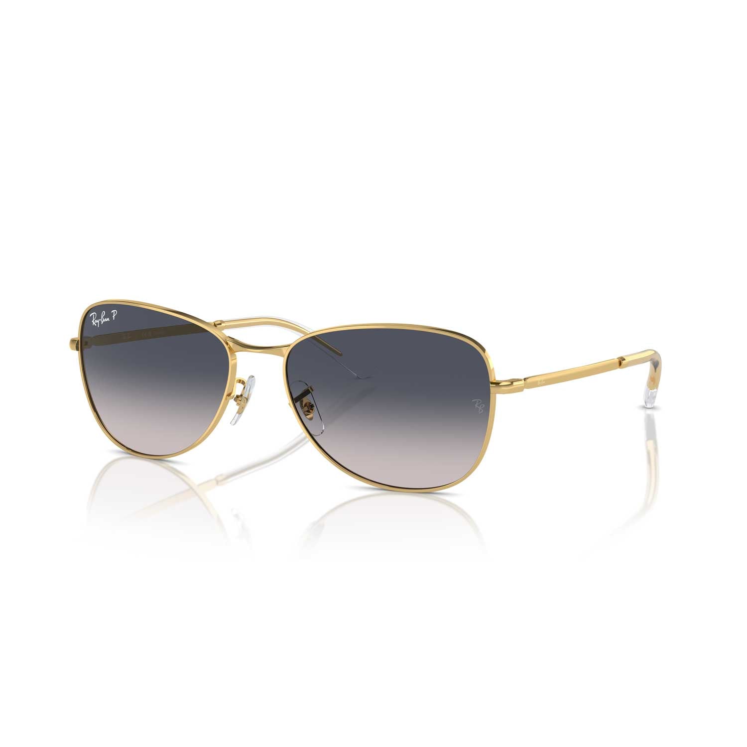 Ray-Bay 0RB3733 Polarized Sunglasses - Arista Gold Frame - Blue Lens