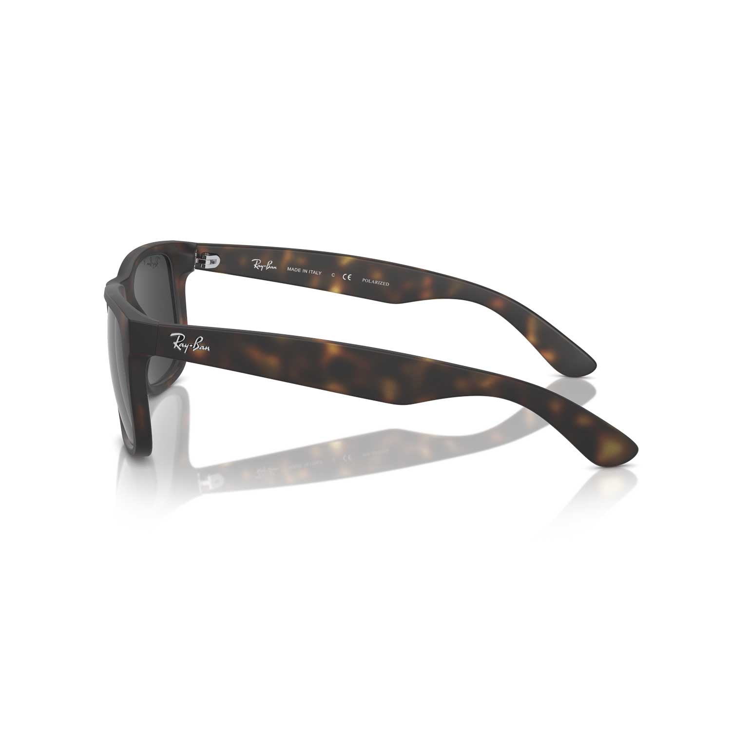 Ray-Ban Justin Polarized Sunglasses - Havana Frame / Gray Lens 0RB4165 - BeachToBlvd